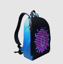 Mochila Dinâmica com Display LED Inteligente e WiFi à Prova d'Água